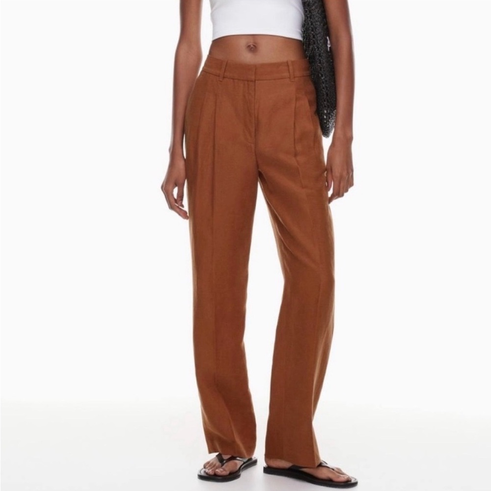 Aritzia Brown The Effortless Wide-Leg Trousers